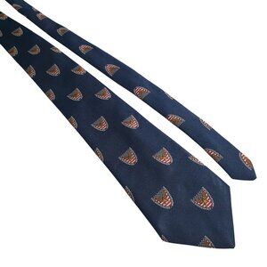 Patriotic Men Blue Tie American Air Museum Britain Eagle Flag Designs Anthony